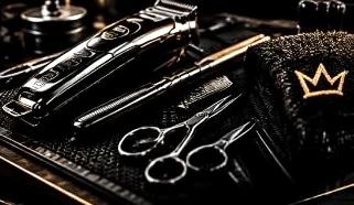 Estación de trabajo de barbería